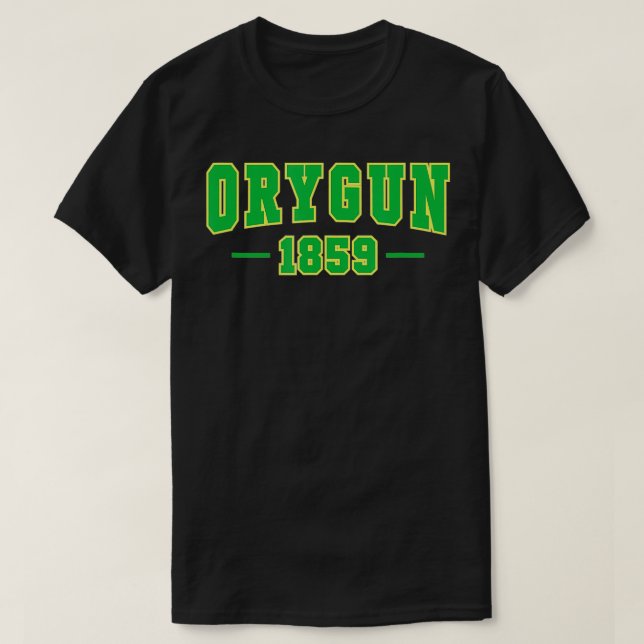 Camiseta Oregon Desde 1859 amantes de Oregon Pronunciaram O (Frente do Design)