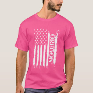 Camiseta Oregon Estados Unidos se afundou com bandeira dos