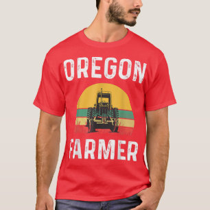 Camiseta Oregon Farmer Trator Lover Wheat Grain Farming Su