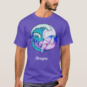Camiseta Oregon Japanese Paint Geometric Orca Killer Whale 