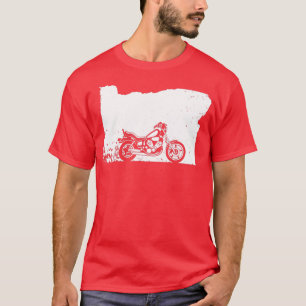 Camiseta Oregon Motorcycle Shirt Love Cruzando Distante G