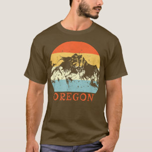 Camiseta Oregon Mountain Lovers Vintage Retro Sking Neve
