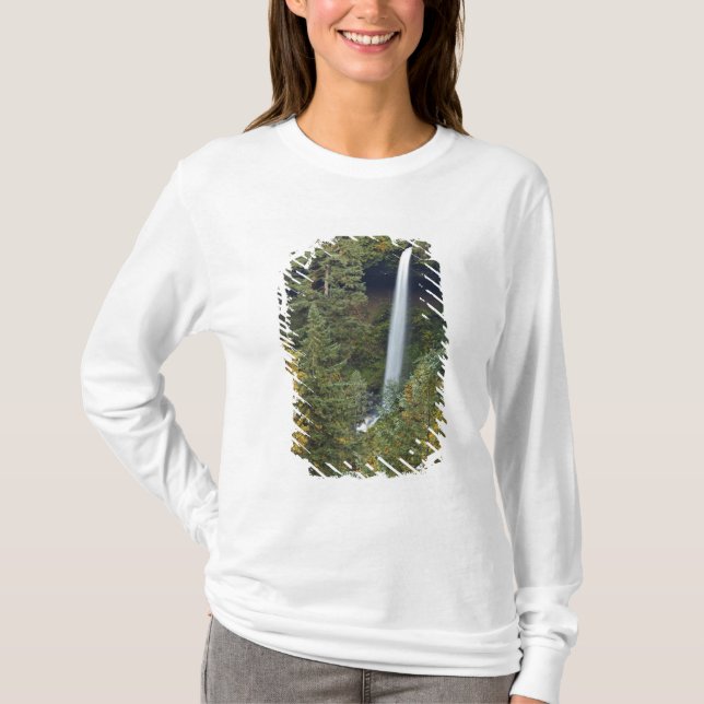 Camiseta Oregon, Parque Estadual Silver Falls, North Falls (Frente)