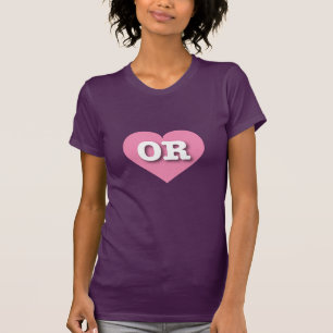 Camiseta Oregon Pink Heart - Eu amo OR