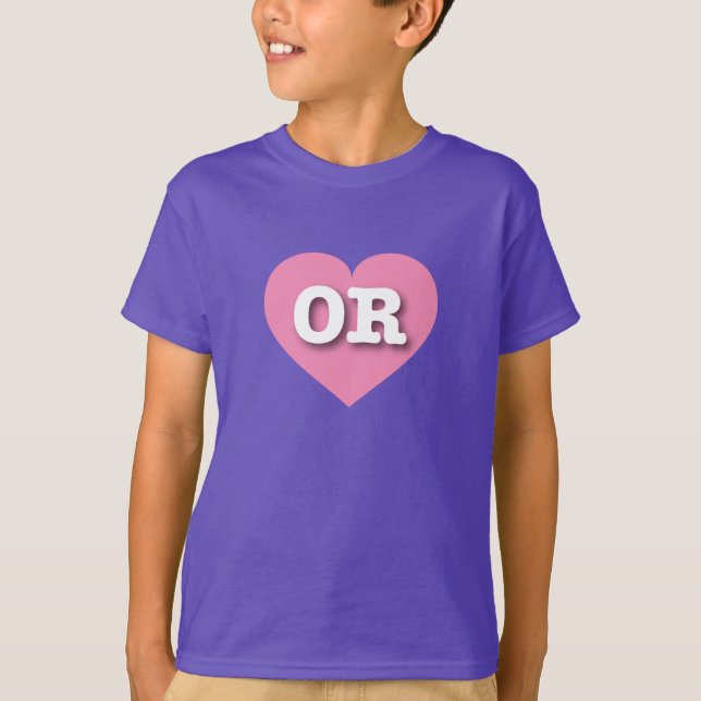 Camiseta Oregon Pink Heart - Eu amo OR (Frente)