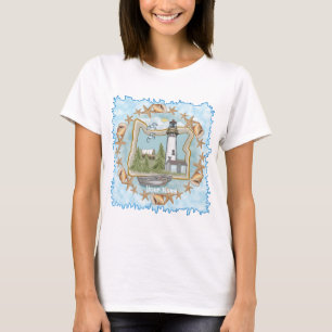Camiseta Oregon Shells Lighthouse nome personalizado T-Shir