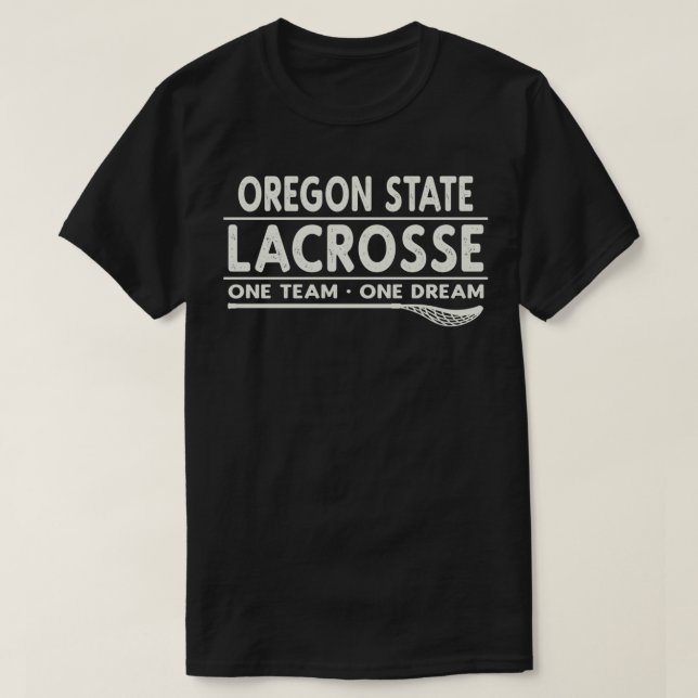 Camiseta Oregon State Lacrosse One Team One Dream (Frente do Design)