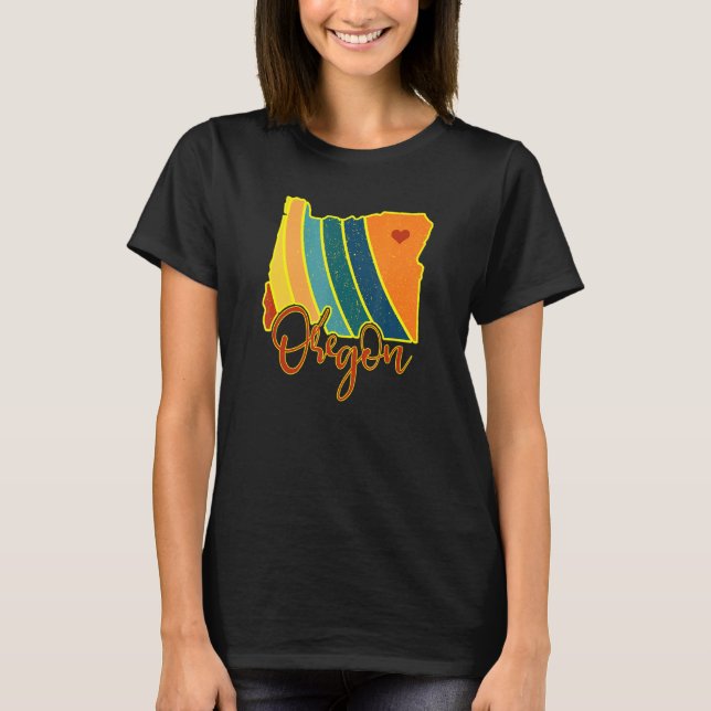 Camiseta Oregon State Pride Sunset I Love Oregon (Frente)