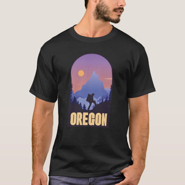 Camiseta Oregon State USA Hiking Trip Souvenir (Frente)