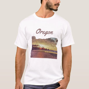 Camiseta Oregon Sunset State Customizable Cutout Tee