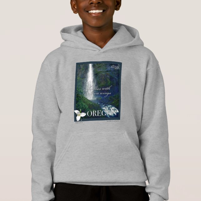 Camiseta Oregon Waterfall Poster (Frente)
