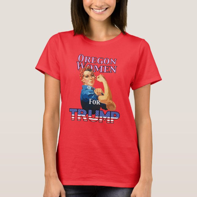 Camiseta Oregon Women For Trump T Shirt (Frente)