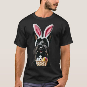 Camiseta Orelha de Coelho Fofo Terrier Escocês Cães Ovos de