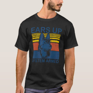 Camiseta Orelhas Acima Sistema Armado Cachorro Animal Pas