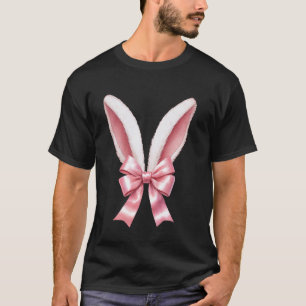 Camiseta Orelhas de Coelhinho da Páscoa Fofa Dia da Páscoa 