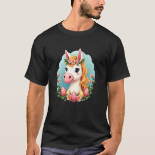 Camiseta Orelhas de coelho cowgirl engraçada amante de cava