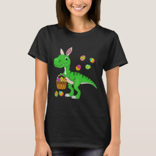 Camiseta Orelhas de Coelho de Dinossauro de Páscoa Enchimen