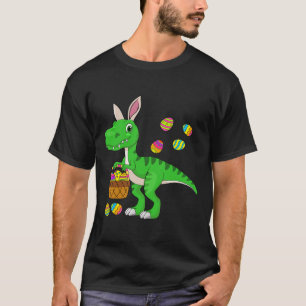 Camiseta Orelhas de Coelho de Dinossauro de Páscoa Enchimen