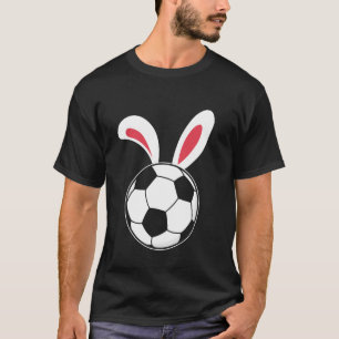Camiseta Orelhas de Coelho de Futebol da Páscoa Feliz Dia d