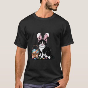 Camiseta Orelhas de Coelho de Páscoa Divertidas para Gato,