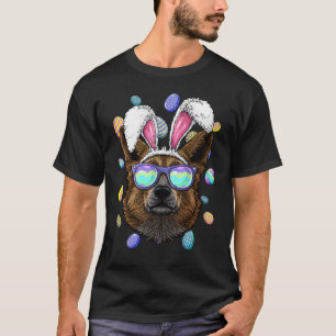 Camiseta Orelhas de coelho de Páscoa do Corgi Caça a ovos d