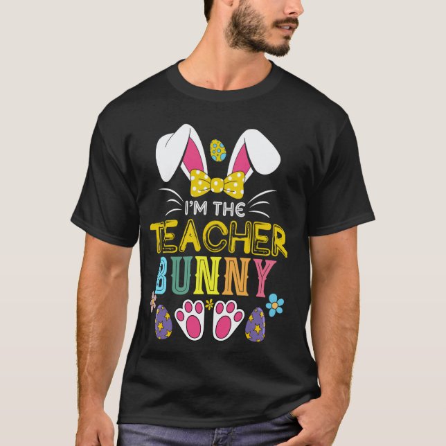 Camiseta Orelhas de Coelho de Páscoa para Professores Fanta (Frente)
