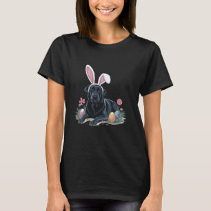 Camiseta Orelhas de Coelho Florais de Páscoa do Labrador Re