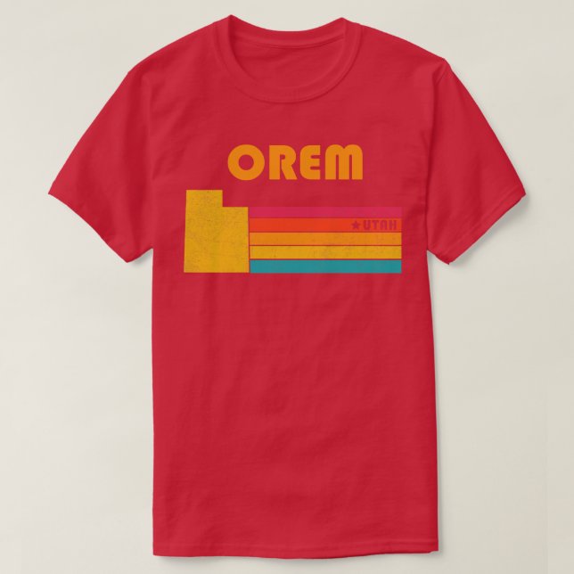 Camiseta Orem Utah Vintage angustiou Souvenir (Frente do Design)