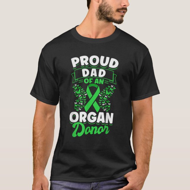 Camiseta Órgan Donativo Fita Verde Pai Orgânico (Frente)