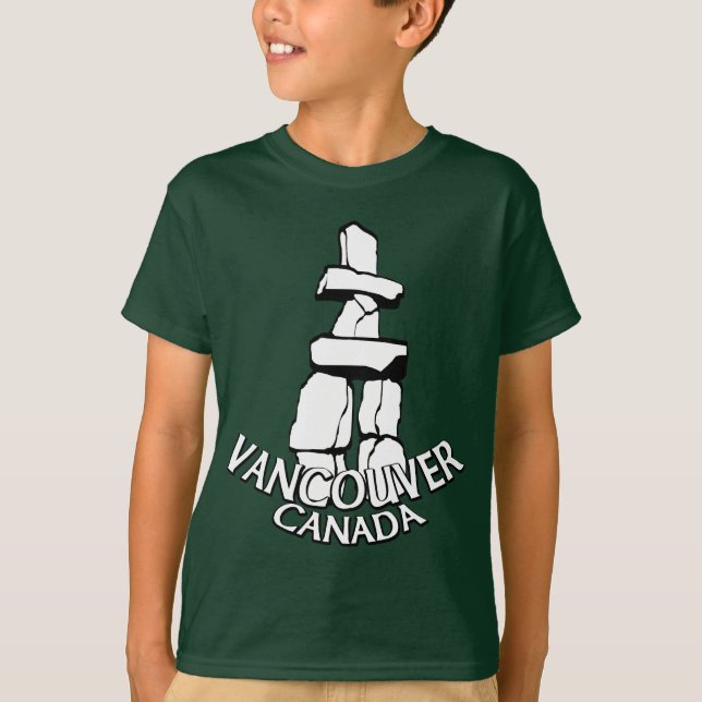 Camiseta orgânica de Vancouver Souvenir, do Kid (Frente)