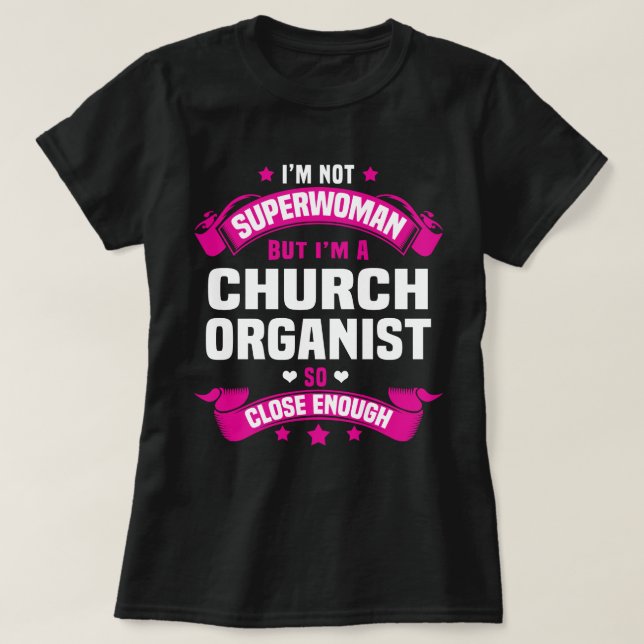 Camiseta Organista da Igreja (Frente do Design)