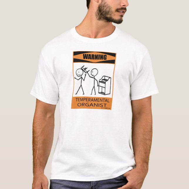 Camiseta Organista Temperamental de Alerta (Frente)