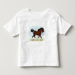Camiseta Organograma Anatômico de Cavalos de Bay Clydesdale