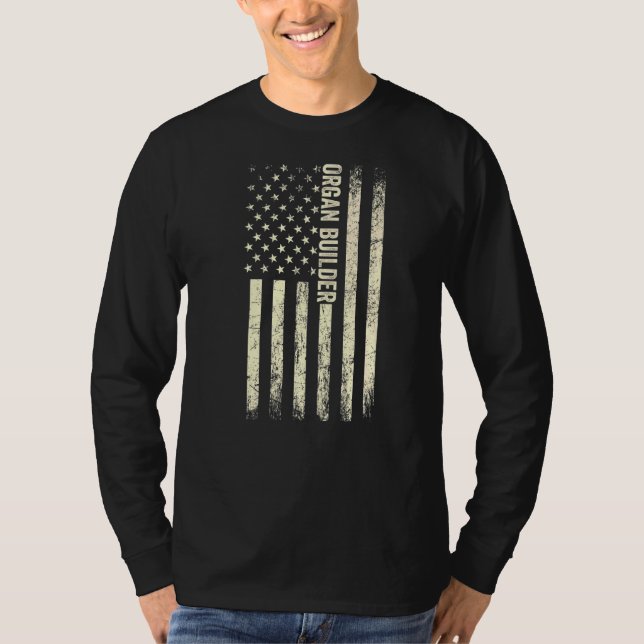 Camiseta Orgão de Bandeira dos Estados Unidos Edifício Orgâ (Frente)