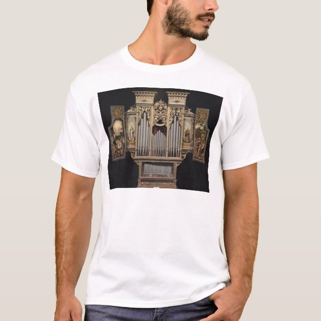 Camiseta Órgão de coro com painéis abertos (Frente)