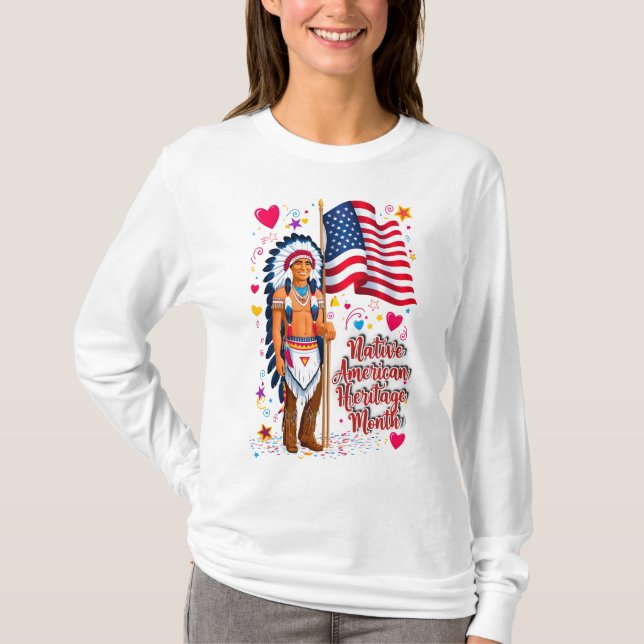 Camiseta Orgulho 1 do Patrimônio Nativo Americano (Frente)