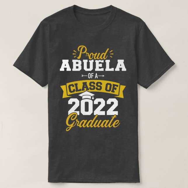 Camiseta Orgulho abuela de uma classe de formando 2022 gr (Frente do Design)