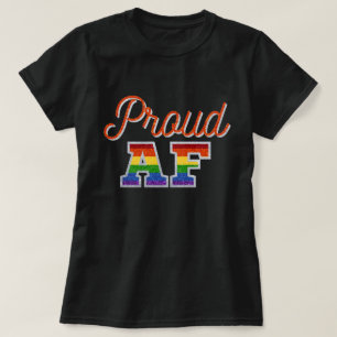 Camiseta Orgulho AF Laranja Arco-Íris Brilhante