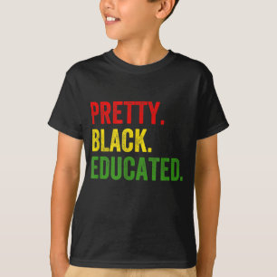 Camiseta Orgulho Africano bonito de História Negra Educada