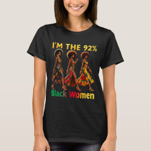 Camiseta Orgulho afro 92% mulheres negras 92 por cento mela