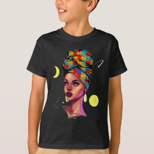 Camiseta Orgulho Afro-Americano Mês da História Negra Autis