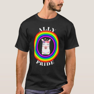 Camiseta Orgulho Aliado Igualdade LGBTQ Arco-íris Lésbica G