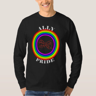 Camiseta Orgulho Aliado Igualdade LGBTQ Arco-íris Lésbica G