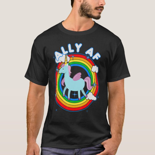 Camiseta Orgulho Ally Af Orgulho gay Allies Sinalizador do  (Frente)