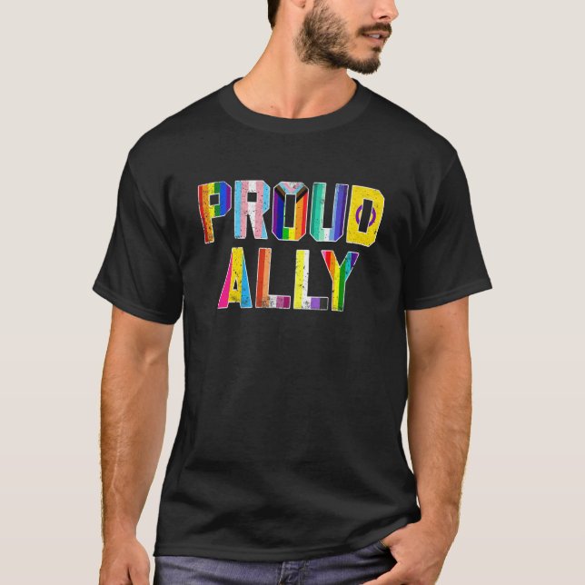 Camiseta Orgulho Ally Lgbt Lgbtq História Preta Gay Lésbica (Frente)
