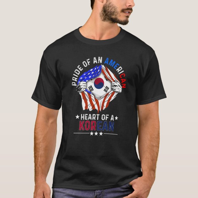 Camiseta Orgulho Americano Coreano Estrangeiro Coreia do Su (Frente)