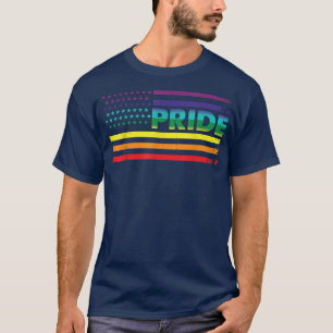 Camiseta Orgulho Americano de Suporte LGBT Lover American F
