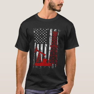 Camiseta Orgulho Americano de Trabalhadores Oilfield