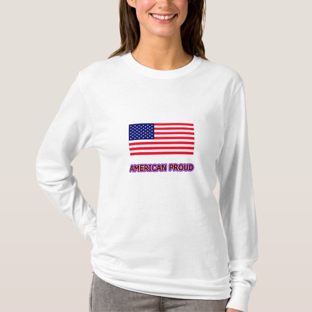 Camiseta Orgulho Americano do Modelo do MUSEUM Zazzle (Frente)
