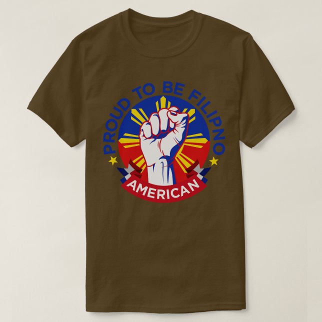 Camiseta Orgulho Americano Filipino (Frente do Design)